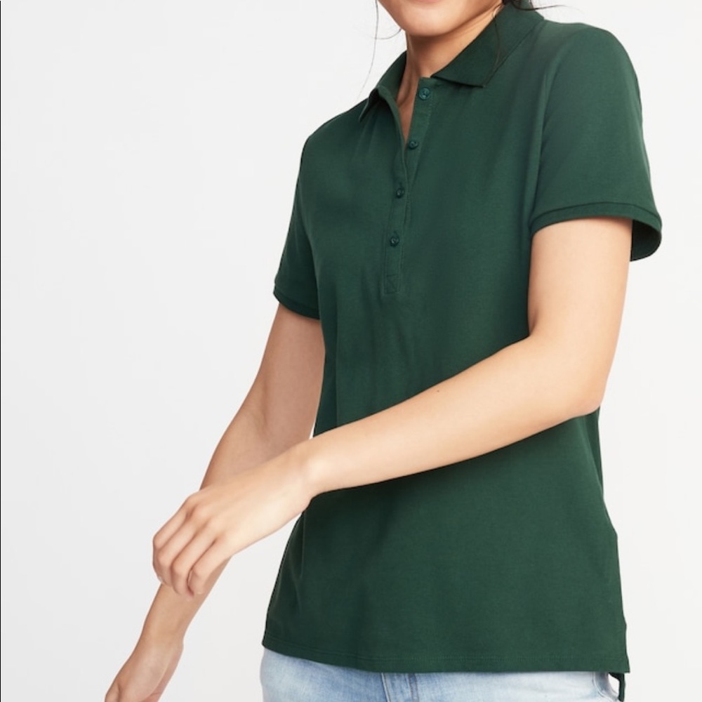Dark green women’s polo